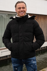 THE BARROW SUEDE FUR PUFFER JACKET