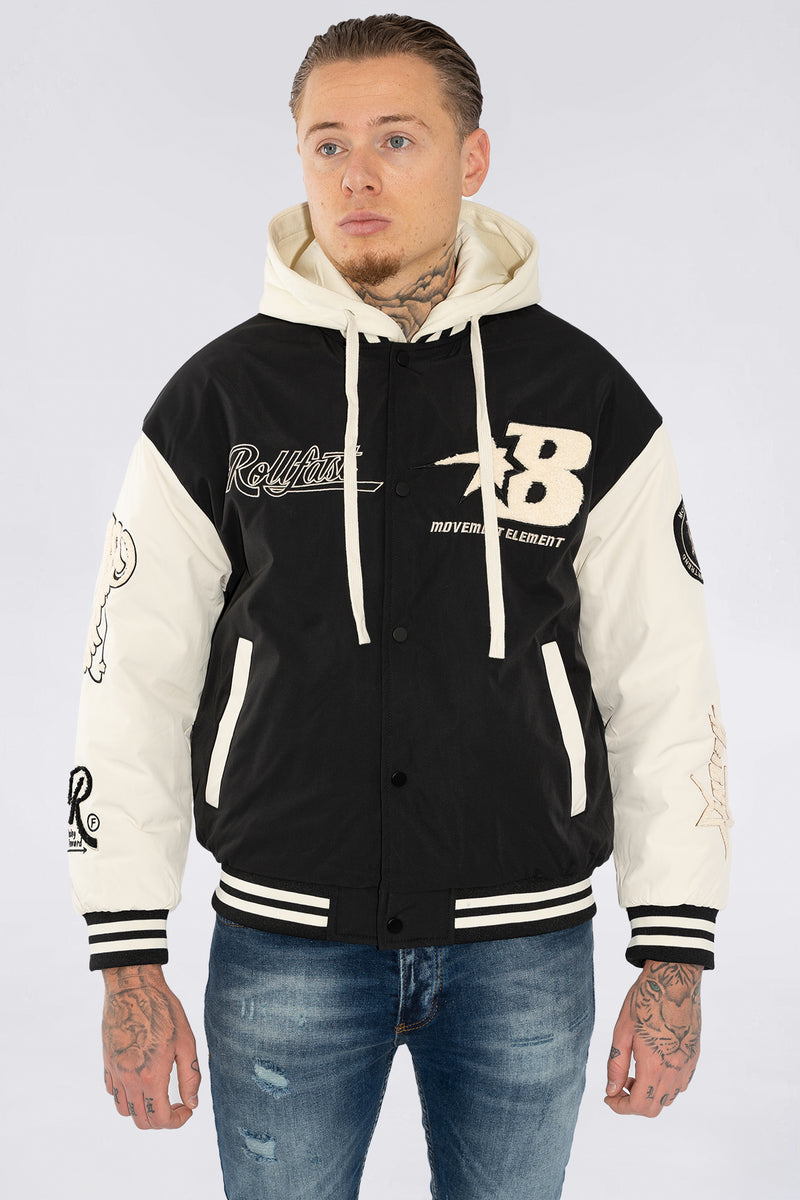 THE RELLFAST HOODED BASEBALL JACKET