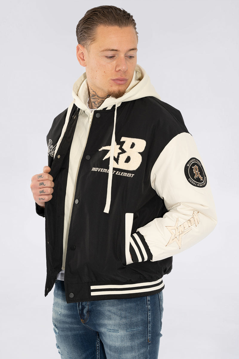 THE RELLFAST HOODED BASEBALL JACKET