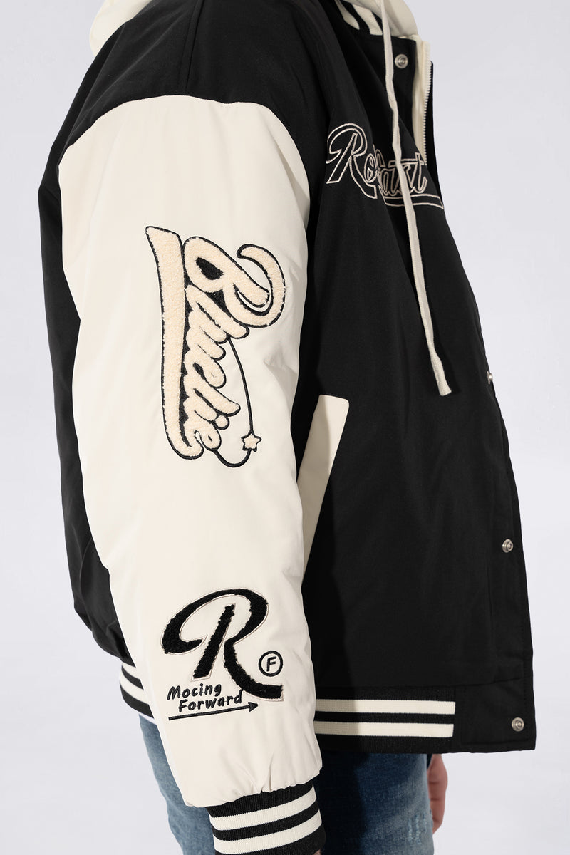 THE RELLFAST HOODED BASEBALL JACKET