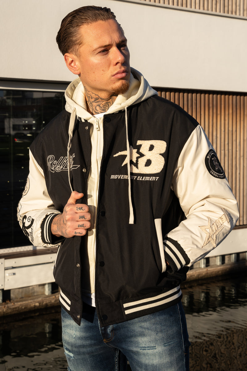 THE RELLFAST HOODED BASEBALL JACKET