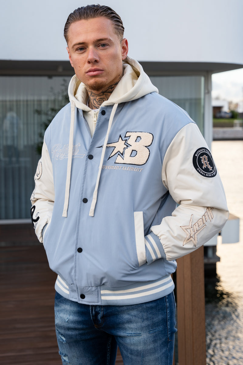 THE RELLFAST HOODED BASEBALL JACKET