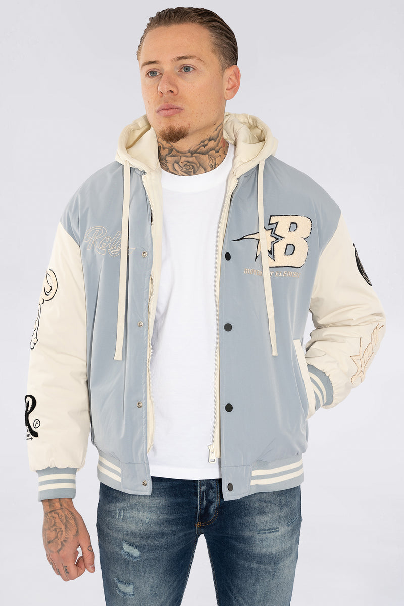 THE RELLFAST HOODED BASEBALL JACKET