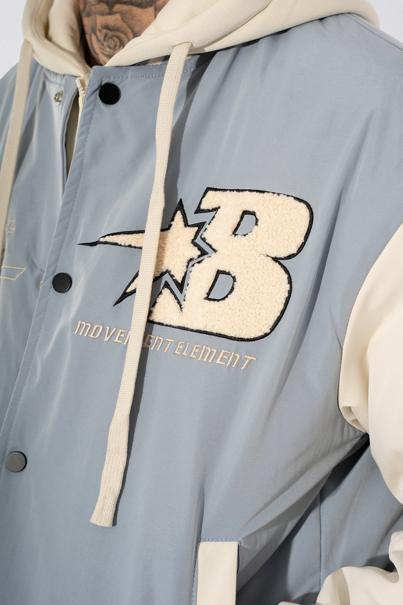 THE RELLFAST HOODED BASEBALL JACKET