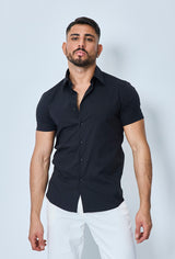 THE IBIZA OVERHEMD - SLIM FIT BLOUSE MET KORTE MOUWEN (8343378166098)