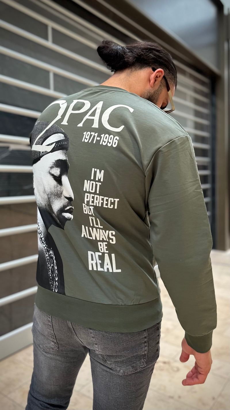 '2Pac ALWAYS REAL' Trui voor Heren & Unieke design