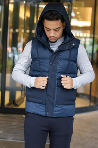 THE TWO-TONE HOODED BODYWARMER