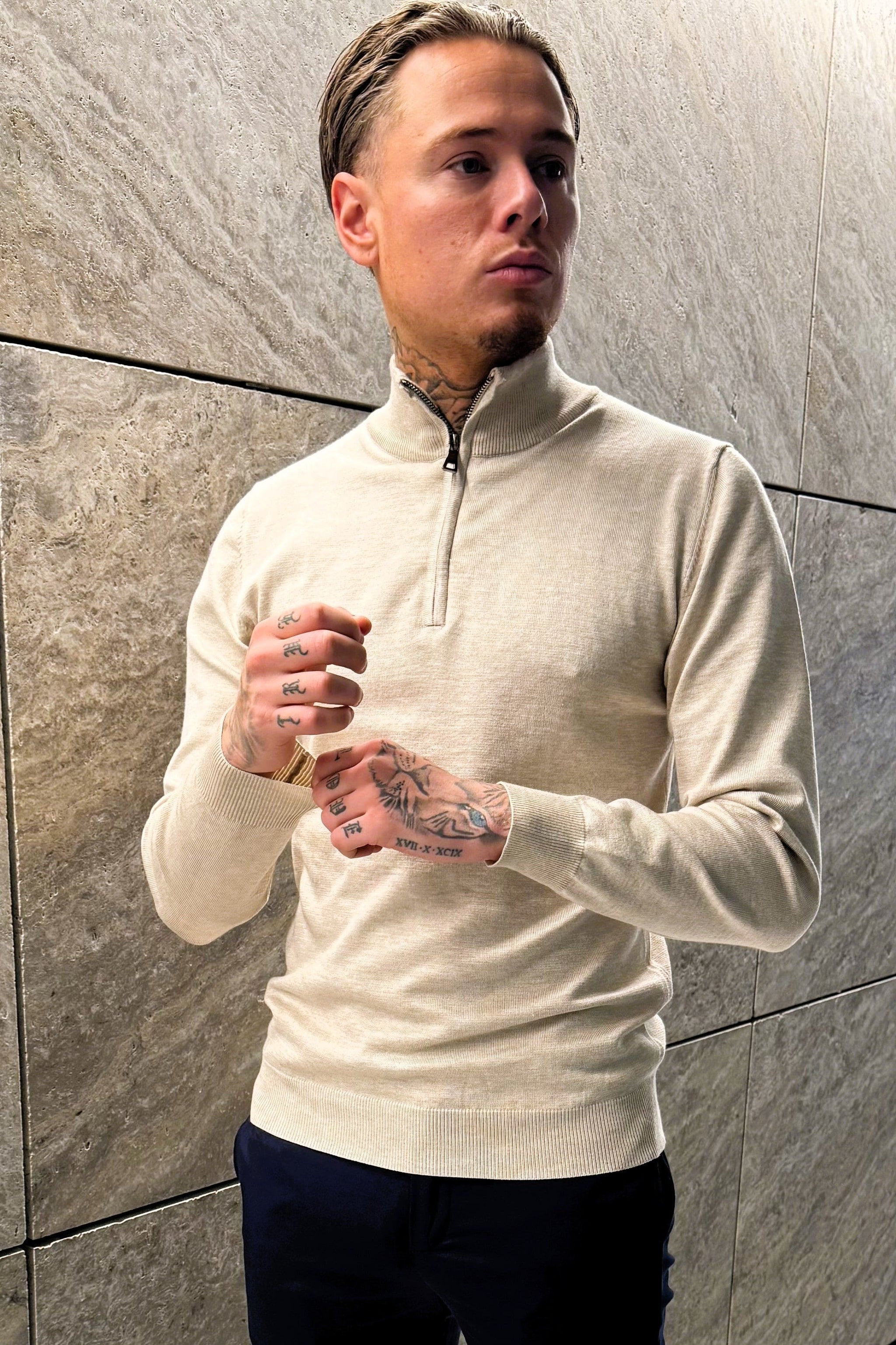THE BARON ZIPPED TURTLENECK