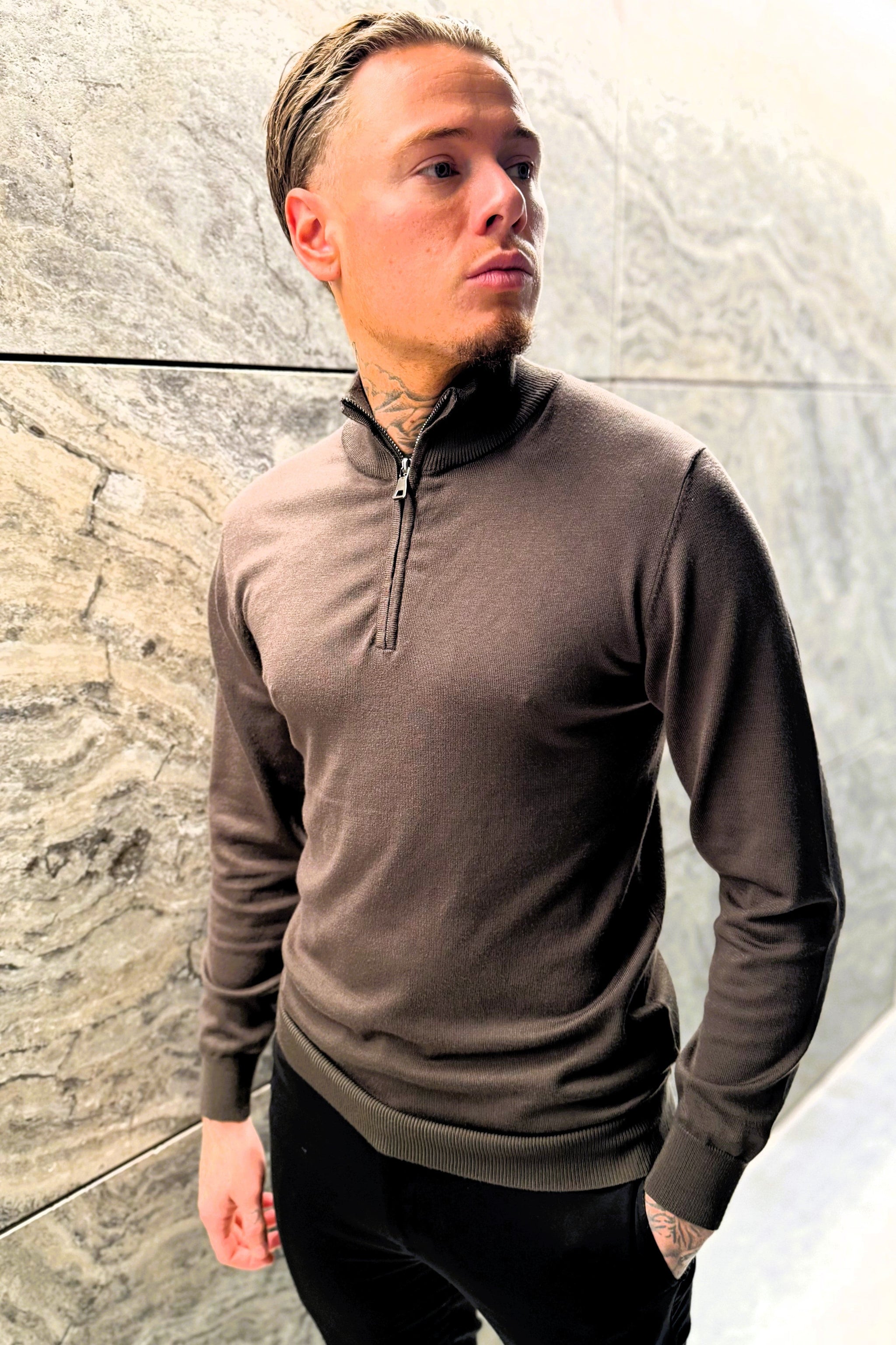 THE BARON ZIPPED TURTLENECK