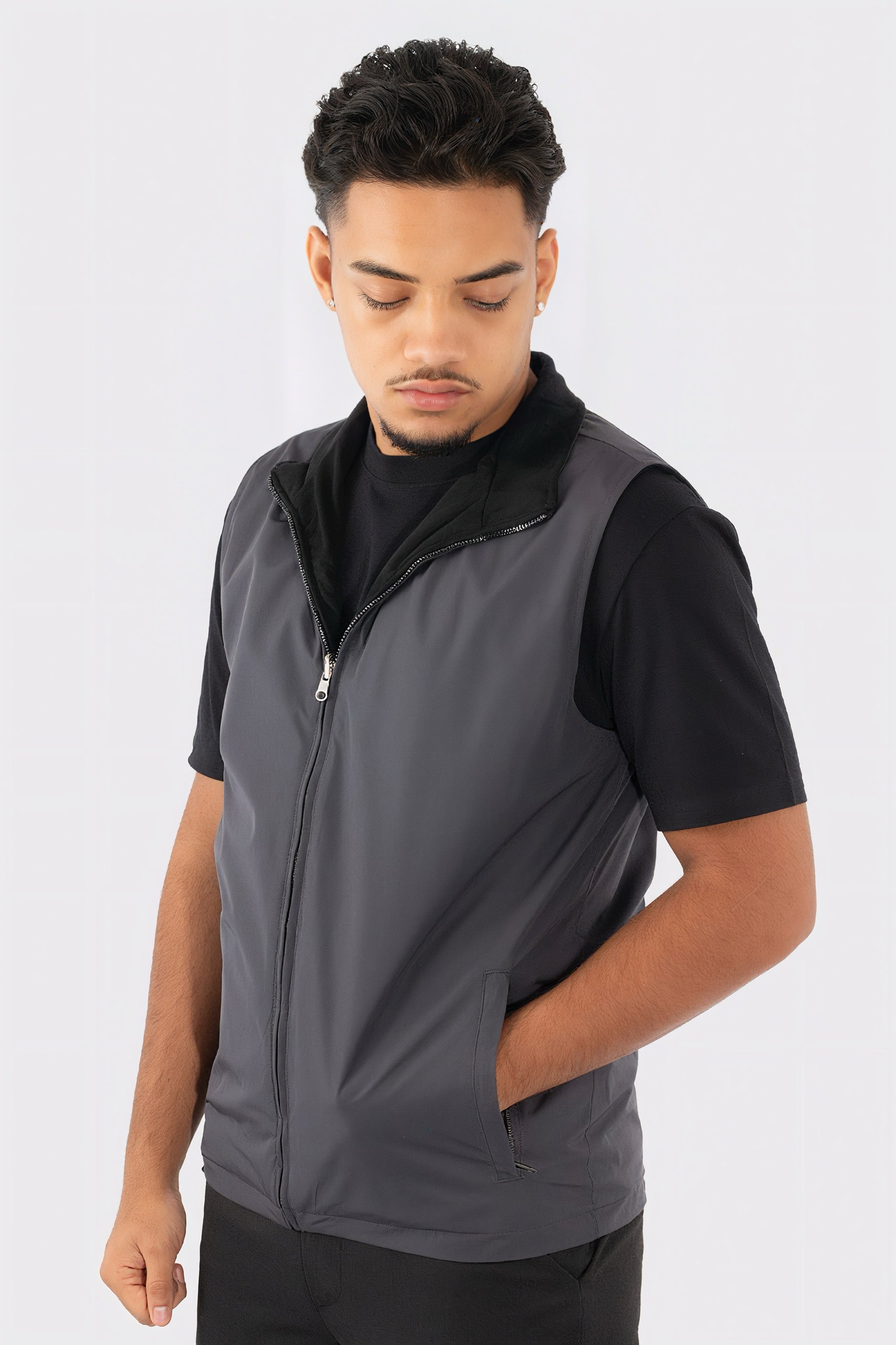 THE REVERSIBLE SUEDE GILET