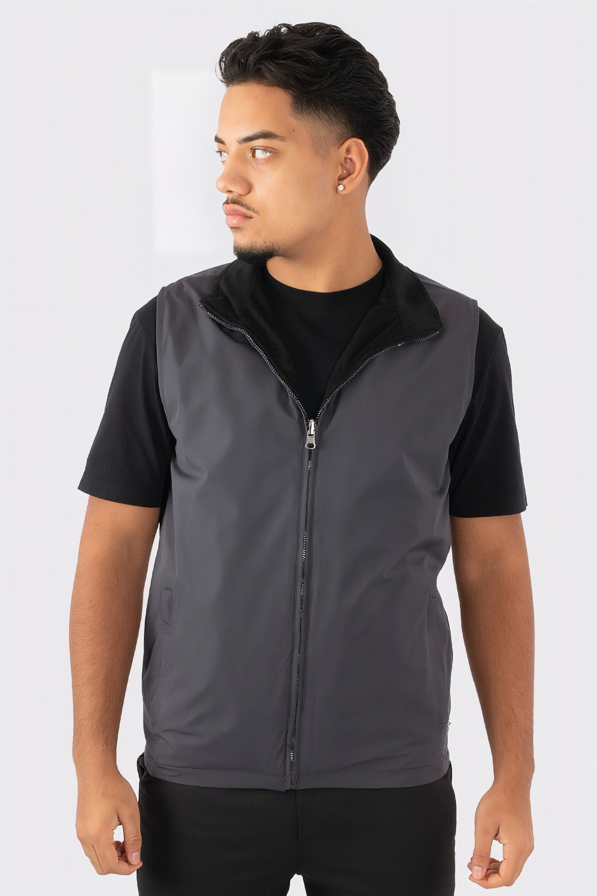 THE REVERSIBLE SUEDE GILET