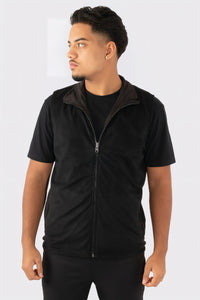 THE REVERSIBLE SUEDE GILET