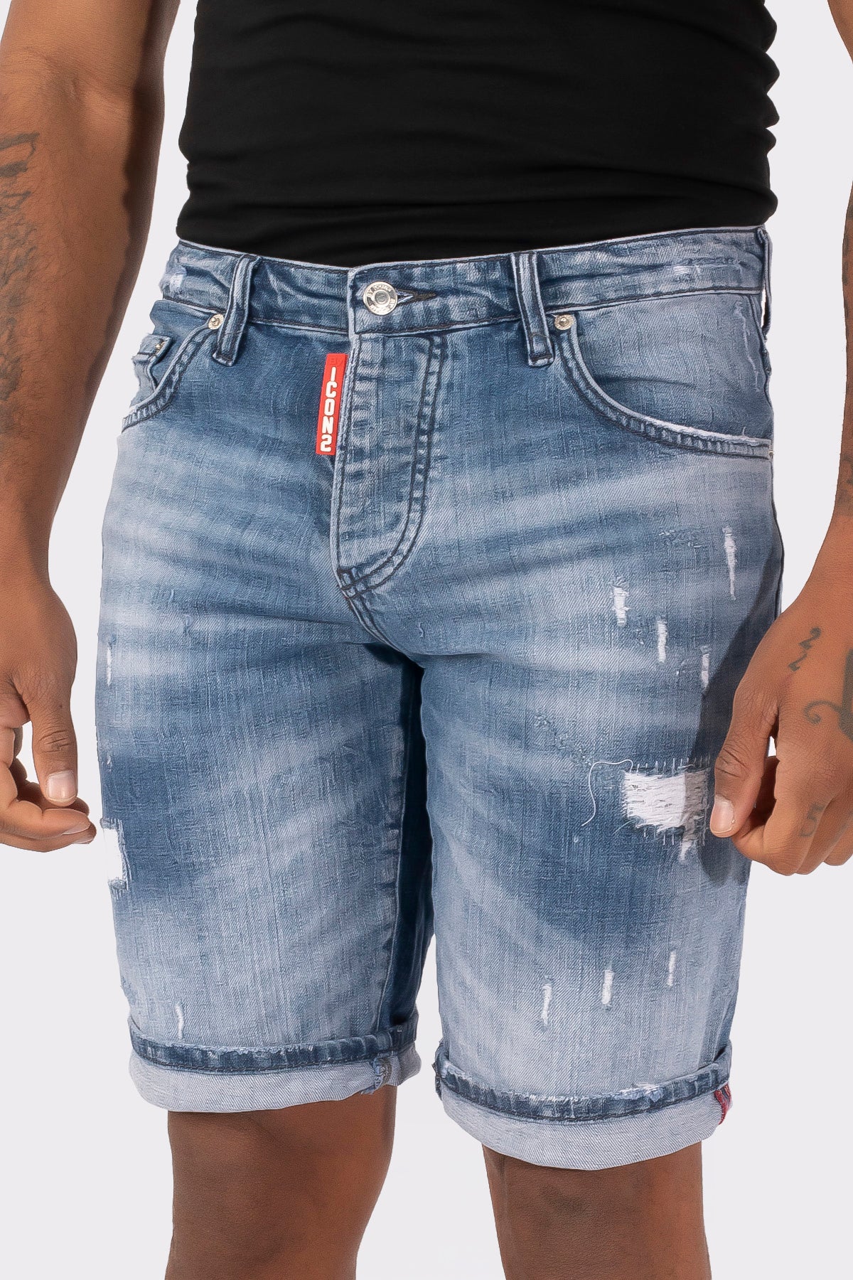 THE SLIMFIT STRETCH SHORT JEANS