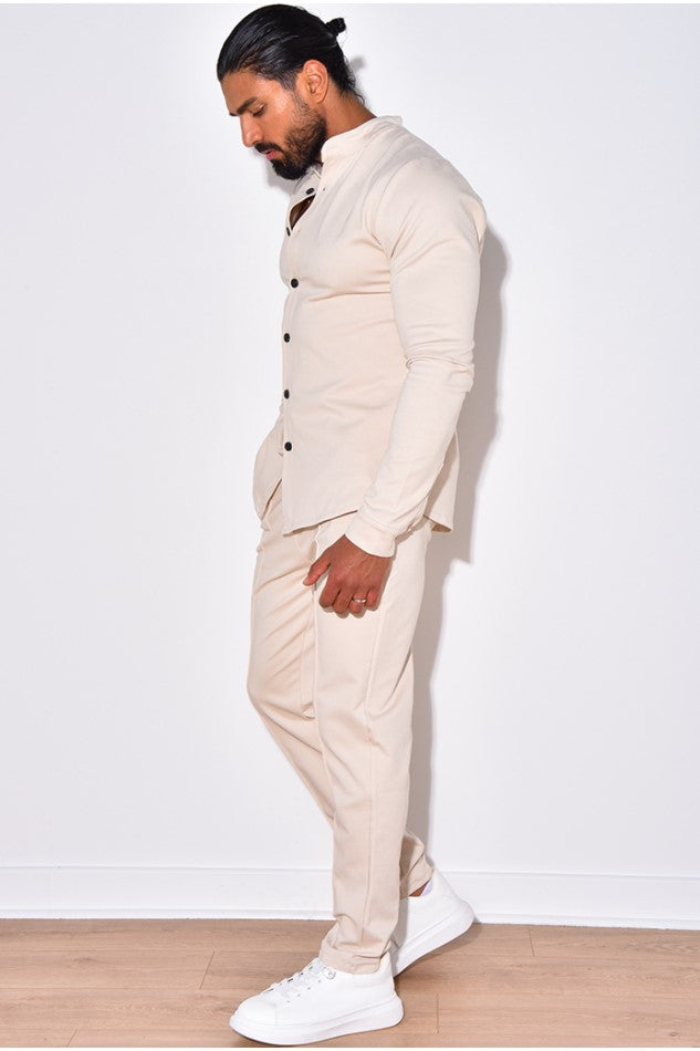 THE AZVA COMBI SET - RONDE KRAAG & STRETCH PANTALON (6879500959827)