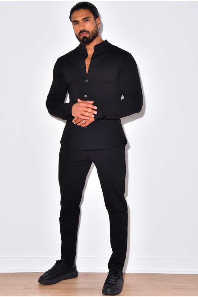 THE AZVA COMBI SET - RONDE KRAAG & STRETCH PANTALON (6879500959827)