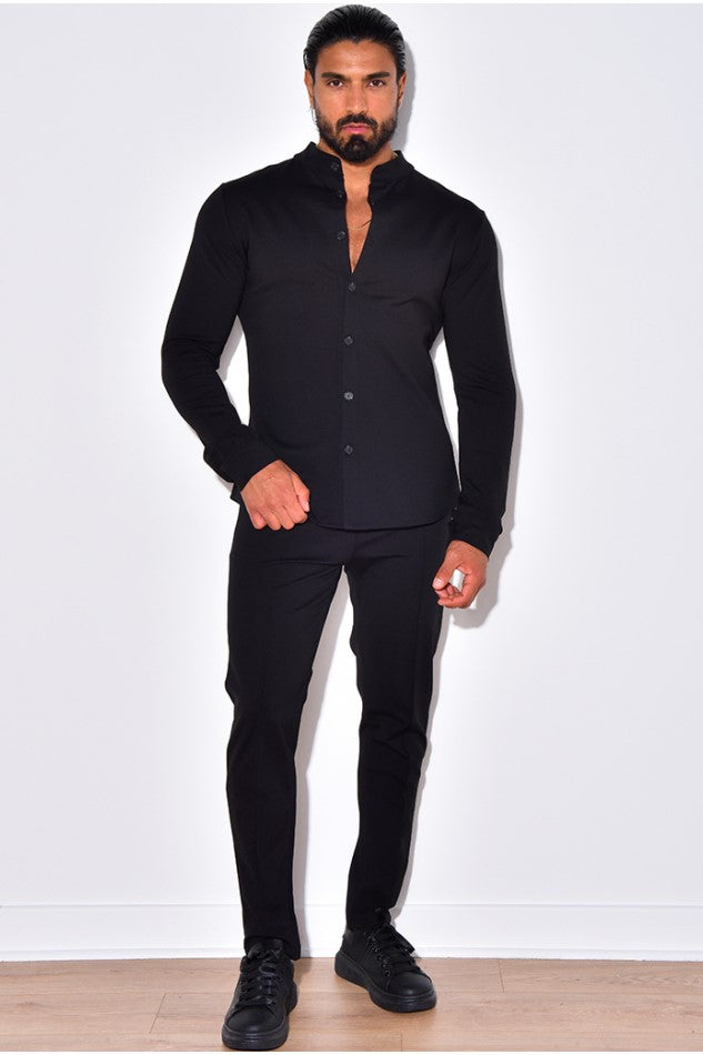 THE AZVA COMBI SET - RONDE KRAAG & STRETCH PANTALON (6879500959827)