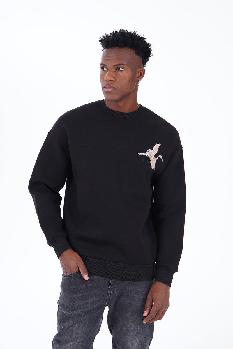 Urban Sweatshirt Met Reiger Design Voor Heren - Stork