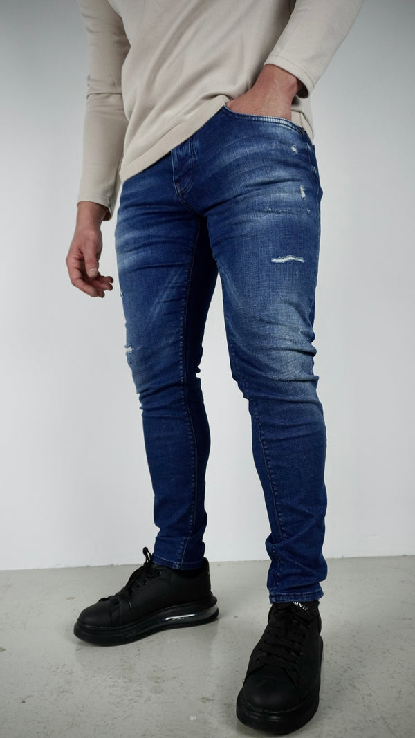 DutchVibes Plus Size 'Aqualith' Slim Fit Stretch Jeans Voor Heren