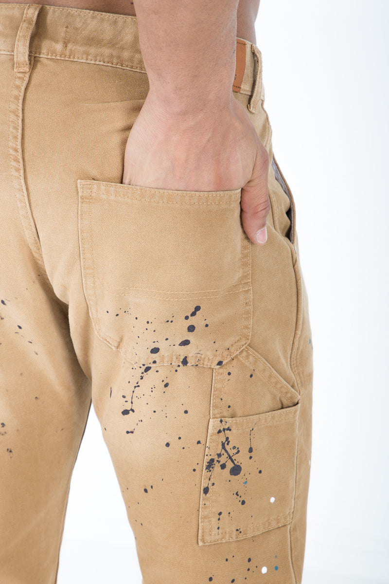 Flared jeans heren 'Limited Spot’ met verfspatten