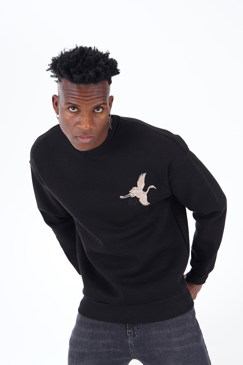 Urban Sweatshirt Met Reiger Design Voor Heren - Stork