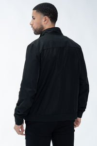 THE ARLON SUEDE JAS - CASUAL EN BASIC - ZWART (9257754755410)