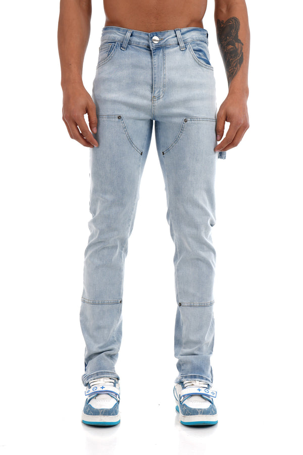 Flared Jeans met Ritssluiting & Basic Model Voor Heren - Curster