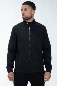 THE ARLON SUEDE JAS - CASUAL EN BASIC - ZWART (9257754755410)