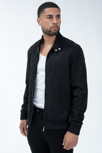 THE ARLON SUEDE JAS - CASUAL EN BASIC - ZWART (9257754755410)