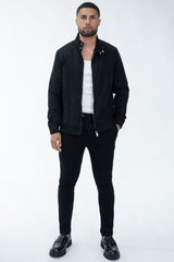 THE ARLON SUEDE JAS - CASUAL EN BASIC - ZWART (9257754755410)