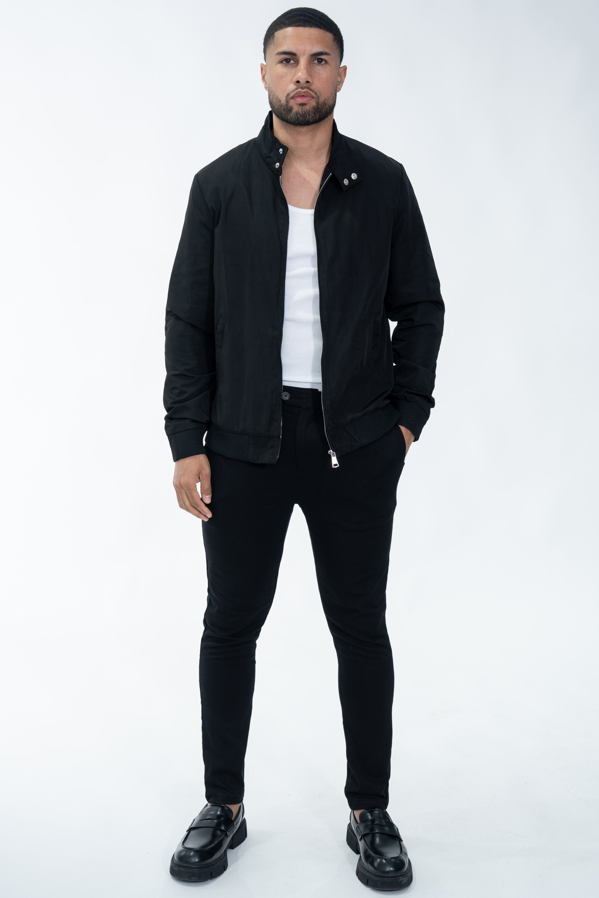 THE ARLON SUEDE JAS - CASUAL EN BASIC - ZWART (9257754755410)