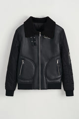 THE SABINI LEATHER BOMBER JACKET