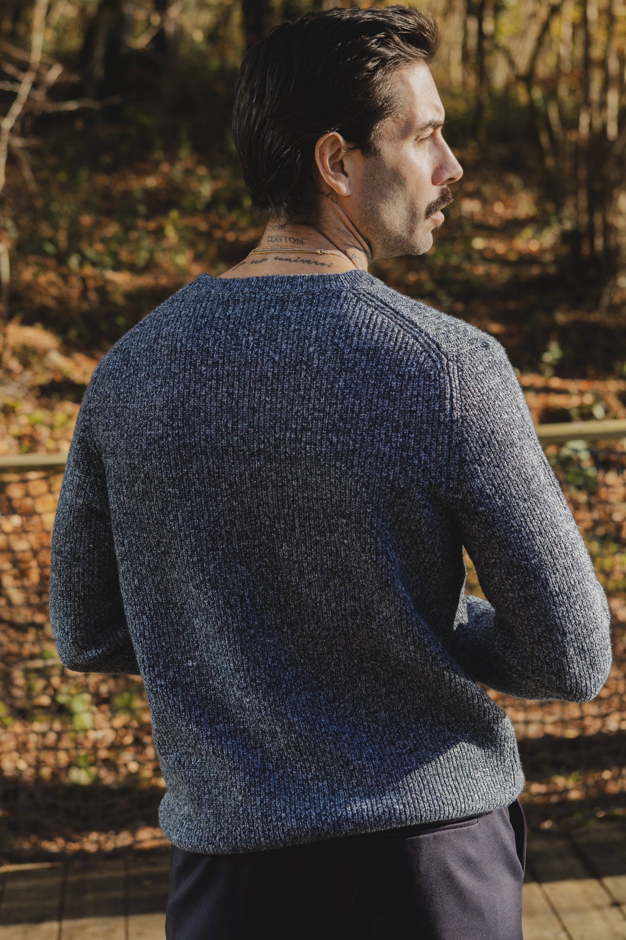 THE DALARO RIBBED KNITTED CREWNECK SWEATER