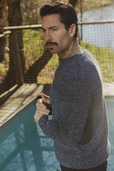 THE DALARO RIBBED KNITTED CREWNECK SWEATER