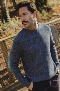THE DALARO RIBBED KNITTED CREWNECK SWEATER