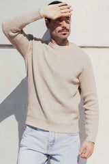 THE DALARO RIBBED KNITTED CREWNECK SWEATER