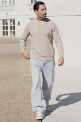THE DALARO RIBBED KNITTED CREWNECK SWEATER