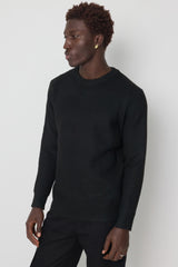 THE DALARO RIBBED KNITTED CREWNECK SWEATER