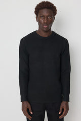 THE DALARO RIBBED KNITTED CREWNECK SWEATER
