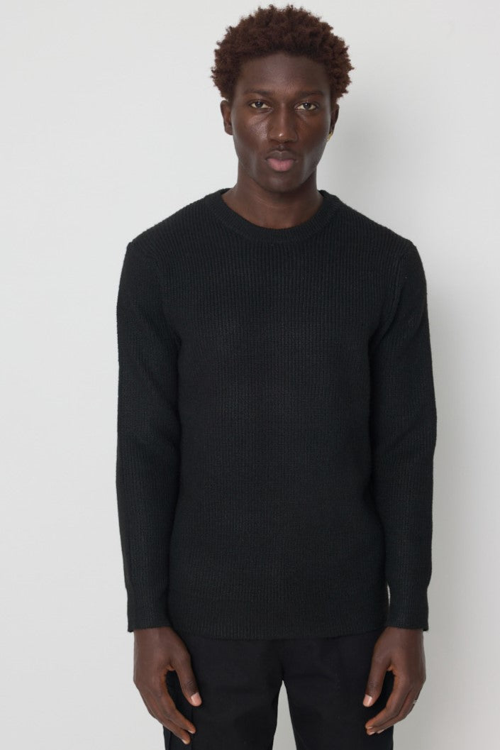 THE DALARO RIBBED KNITTED CREWNECK SWEATER