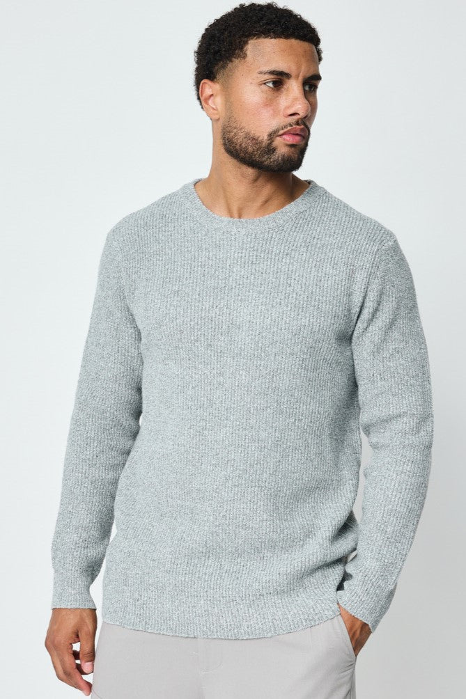 THE DALARO RIBBED KNITTED CREWNECK SWEATER