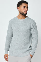 THE DALARO RIBBED KNITTED CREWNECK SWEATER