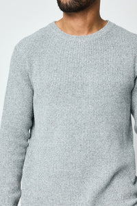 THE DALARO RIBBED KNITTED CREWNECK SWEATER