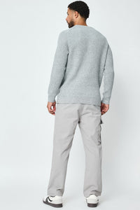 THE DALARO RIBBED KNITTED CREWNECK SWEATER