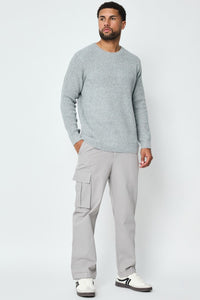 THE DALARO RIBBED KNITTED CREWNECK SWEATER