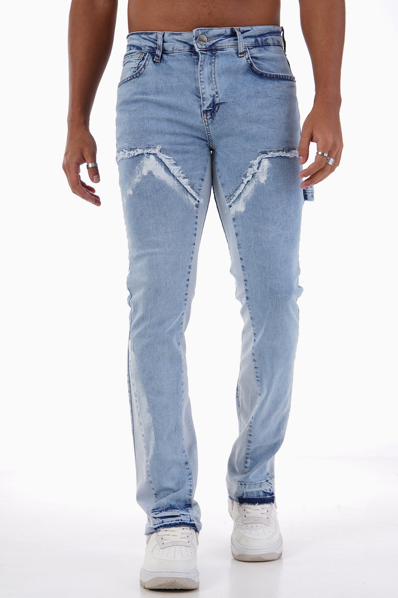 Traveler Flared Jeans Met Een Western Design Voor Heren - Erasa