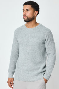 THE DALARO RIBBED KNITTED CREWNECK SWEATER