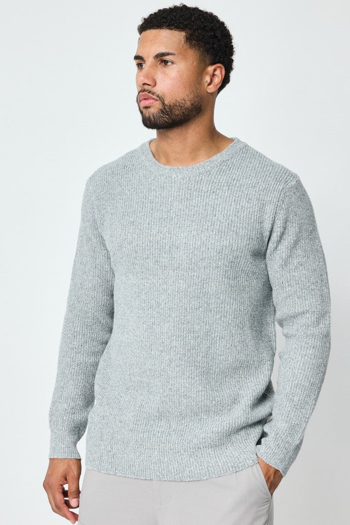 THE DALARO RIBBED KNITTED CREWNECK SWEATER