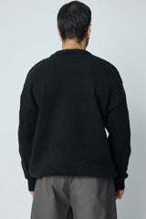 THE SACILE CABLE KNITTED CREWNECK SWEATER