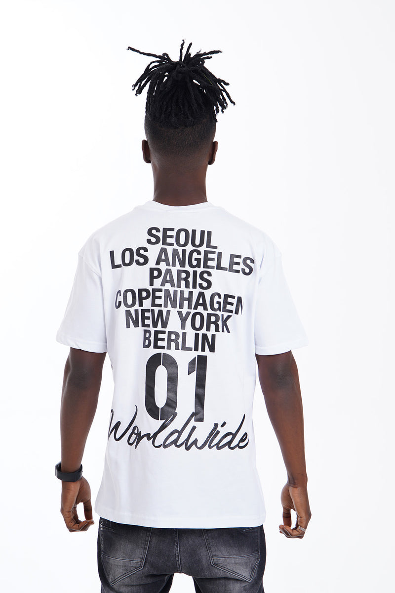 Loose fit t shirt heren 'Worldwide01' oversized