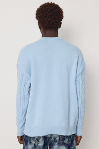 THE SACILE CABLE KNITTED CREWNECK SWEATER